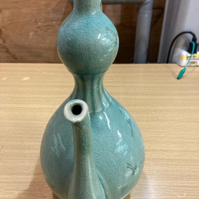 高麗青磁 水差し 水差 茶道具 陶芸 高さ約34cm 幅約23cm < インテリア/ライフ  高麗青磁 水差し 水差 茶道具 陶芸 高さ約34cm 幅約23cm < インテリア/ライフの