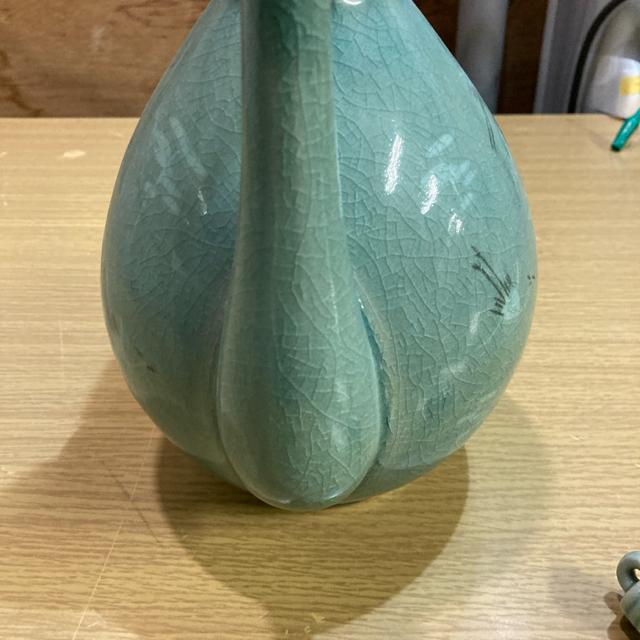 高麗青磁 水差し 水差 茶道具 陶芸 高さ約34cm 幅約23cm < インテリア/ライフ  高麗青磁 水差し 水差 茶道具 陶芸 高さ約34cm 幅約23cm < インテリア/ライフの