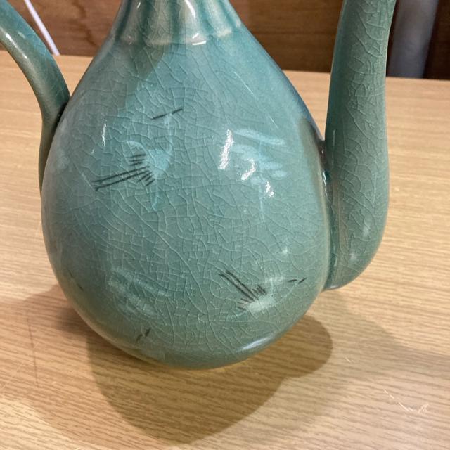 高麗青磁 水差し 水差 茶道具 陶芸 高さ約34cm 幅約23cm < インテリア/ライフ  高麗青磁 水差し 水差 茶道具 陶芸 高さ約34cm 幅約23cm < インテリア/ライフの