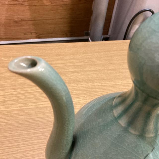 高麗青磁 水差し 水差 茶道具 陶芸 高さ約34cm 幅約23cm < インテリア/ライフ  高麗青磁 水差し 水差 茶道具 陶芸 高さ約34cm 幅約23cm < インテリア/ライフの