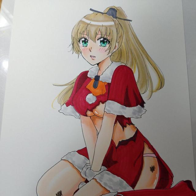 自作イラスト 艦これ 熊野 クリスマス < アニメ/コミック/キャラクター 自作イラスト 艦これ 熊野 クリスマス < アニメ/コミック/キャラクターの