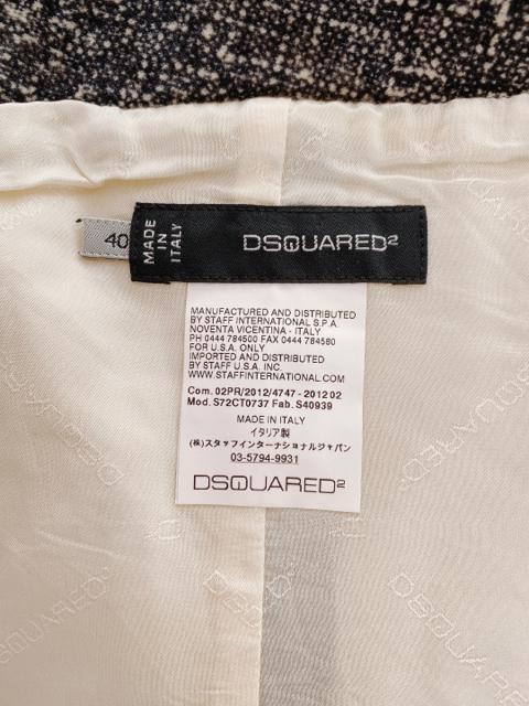 DSQUARED2ディースクエアード黒白グレーチェックリボンオフショルダーワンショルダータイトドレスワンピースブラックホワイト < ブランド  DSQUARED2ディースクエアード黒白グレーチェックリボンオフショルダーワンショルダータイトドレスワンピースブラックホワイト < ブランドの