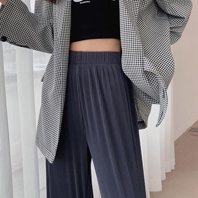 送料無料 新品 プリーツパンツ セルフカットワイドパンツ < 女性ファッション  送料無料 新品 プリーツパンツ セルフカットワイドパンツ < 女性ファッションの