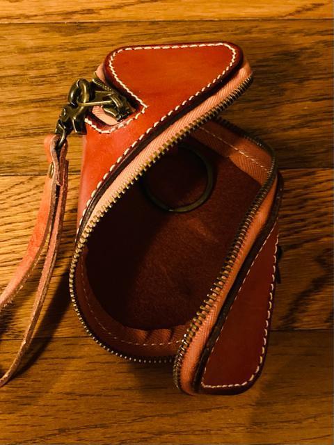 レザー 本革 キーケース 小物入れ 小銭入れ コインケース 茶系 キーリング キーホルダー ストラップ付き  < 男性ファッション  レザー 本革 キーケース 小物入れ 小銭入れ コインケース 茶系 キーリング キーホルダー ストラップ付き  < 男性ファッションの