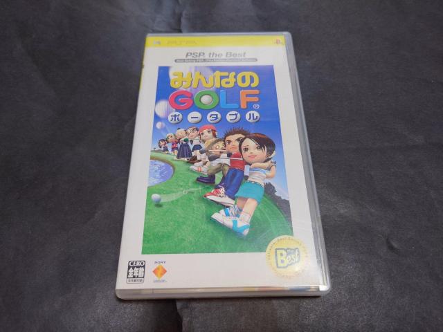 PSP みんなのGOLF ポータブル PSP the Best / みんなのゴルフ ケース・解説書付き < ゲーム本体/ソフト PSP みんなのGOLF ポータブル PSP the Best / みんなのゴルフ ケース・解説書付き < ゲーム本体/ソフトの