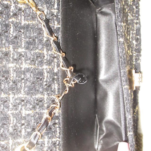 未使用☆ハローキティ*ツイード生地チェーンミニバッグ*ショルダーバッグ(ブラック) < 女性ファッション 未使用☆ハローキティ*ツイード生地チェーンミニバッグ*ショルダーバッグ(ブラック) < 女性ファッションの