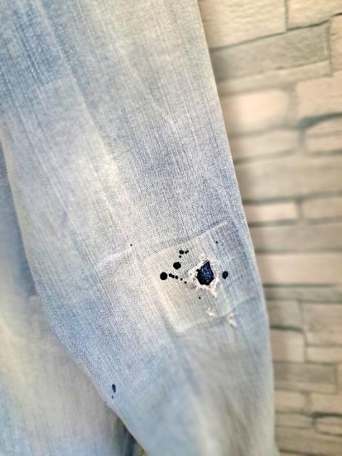 ☆DSQUARED2 ディースクエアード ロゴ ダメージ加工 デニムシャツ 長袖シャツ/メンズ/42☆新作モデル < ブランド ☆DSQUARED2 ディースクエアード ロゴ ダメージ加工 デニムシャツ 長袖シャツ/メンズ/42☆新作モデル < ブランドの