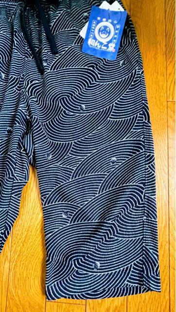 Lサイズ!高貴紳士的!商標登録!黒柴印 和んこ堂!楊柳素材ストレッチ!ネイビー系色合い!両脇&後一つポケット付き!ハーフパンツ! < 男性ファッション  Lサイズ!高貴紳士的!商標登録!黒柴印 和んこ堂!楊柳素材ストレッチ!ネイビー系色合い!両脇&後一つポケット付き!ハーフパンツ! < 男性ファッションの