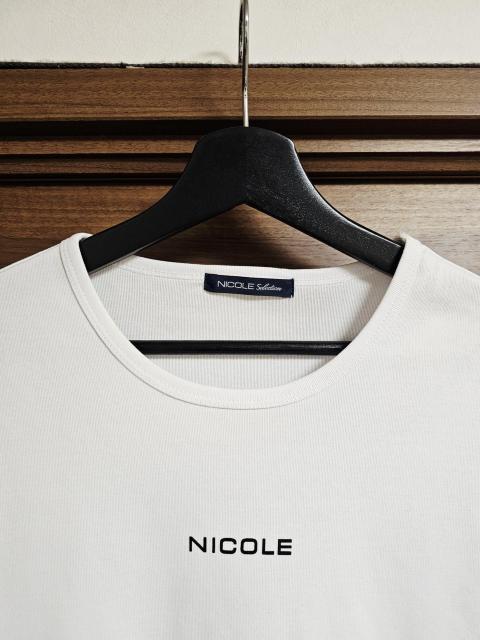 (2) NICOLE ロゴTシャツ 白×黒 ニコル < ブランド (2) NICOLE ロゴTシャツ 白×黒 ニコル < ブランドの