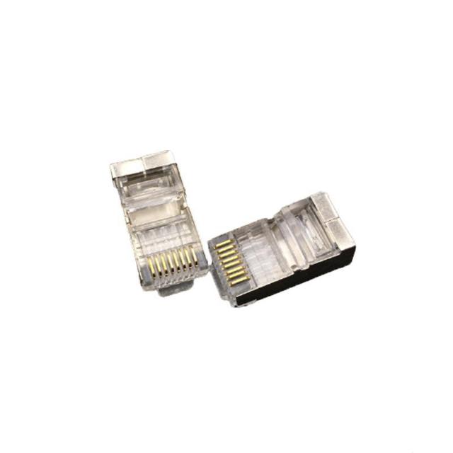 LANプラグ 100個セット 透明 RJ45 金属カバー アダプタ CAT6A対応 8Pin 10Gbps対応 ギガ光回線対応 < PC本体/周辺機器  LANプラグ 100個セット 透明 RJ45 金属カバー アダプタ CAT6A対応 8Pin 10Gbps対応 ギガ光回線対応 < PC本体/周辺機器の
