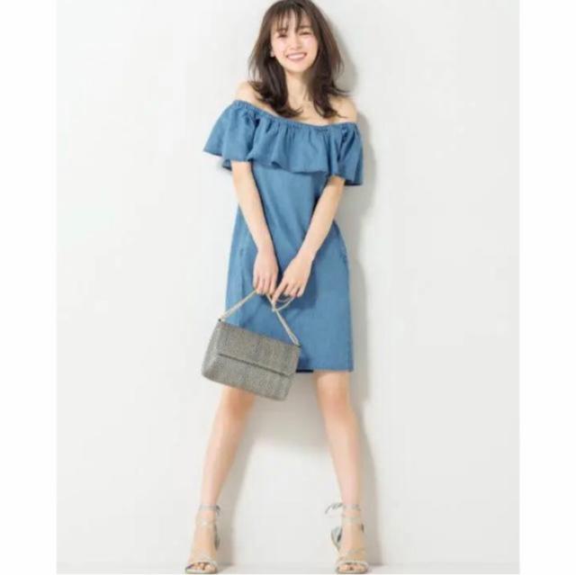 マーキュリーデュオ デニムワンピース オフショル < ブランド  マーキュリーデュオ デニムワンピース オフショル  < ブランドの