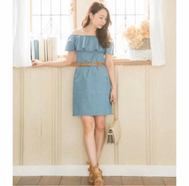 マーキュリーデュオ デニムワンピース オフショル < ブランド  マーキュリーデュオ デニムワンピース オフショル < ブランドの