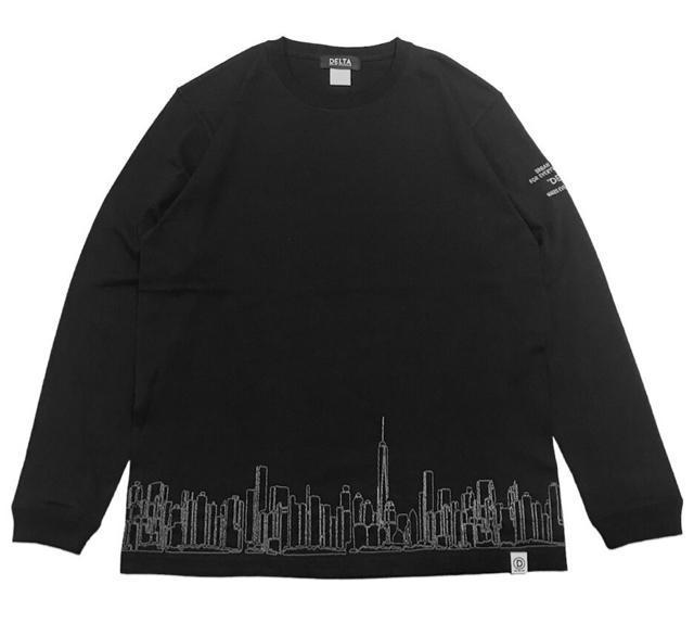 DELTAEMB SKYLINE L/S T-SHIRT "BLACK   jt@bV 