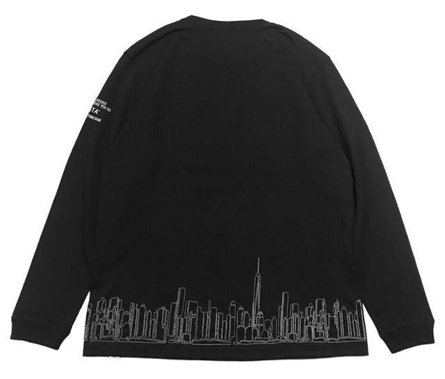 DELTAEMB SKYLINE L/S T-SHIRT "BLACK  jt@bV 
