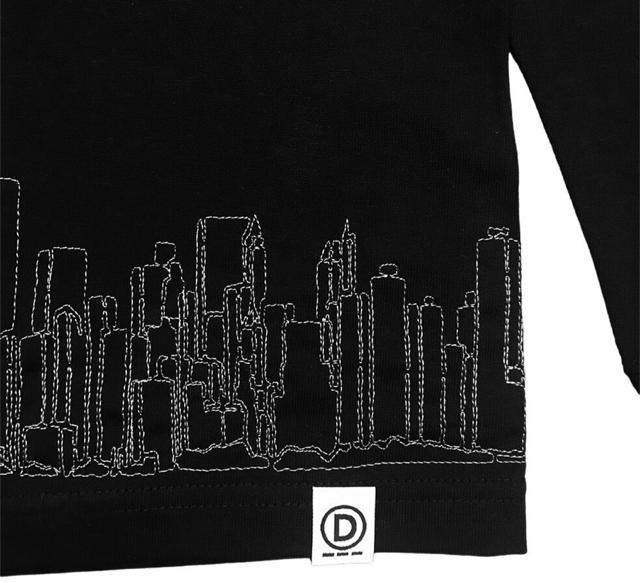 DELTAEMB SKYLINE L/S T-SHIRT "BLACK  jt@bV 