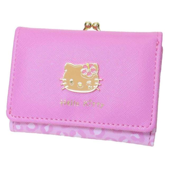 キティ財布 口金 がま口 三つ折り キティ 財布 サンリオ レオパード ピンク < 女性ファッション キティ財布 口金 がま口 三つ折り キティ 財布 サンリオ レオパード ピンク < 女性ファッションの
