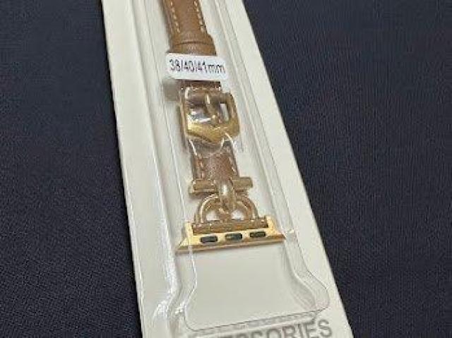 Apple Watch バンド 合皮 38/40/41mm ブラウン+ゴールド < 女性アクセサリー/時計 Apple Watch バンド 合皮 38/40/41mm ブラウン+ゴールド < 女性アクセサリー/時計の