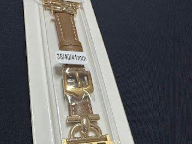 Apple Watch バンド 合皮 38/40/41mm ブラウン+ゴールド < 女性アクセサリー/時計 Apple Watch バンド 合皮 38/40/41mm ブラウン+ゴールド < 女性アクセサリー/時計の