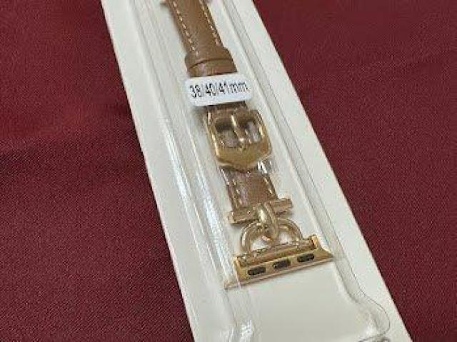 Apple Watch バンド 合皮 38/40/41mm ブラウン+ゴールド < 女性アクセサリー/時計 Apple Watch バンド 合皮 38/40/41mm ブラウン+ゴールド < 女性アクセサリー/時計の