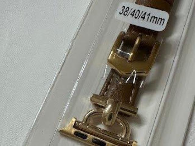 Apple Watch バンド 合皮 38/40/41mm ブラウン+ゴールド < 女性アクセサリー/時計 Apple Watch バンド 合皮 38/40/41mm ブラウン+ゴールド < 女性アクセサリー/時計の