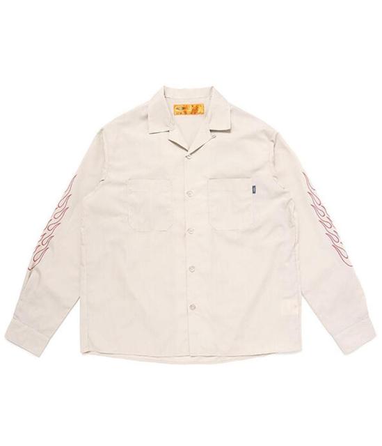 Vi CHALLENGER `W[ L/S FIRE WORK SHIRT t@C[p^[ [NVc M x[W   jt@bV 