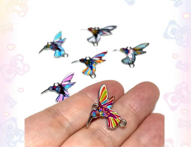3127 ハチドリのチャーム 6個入り 裏面は銀色 金属チャーム プリントパーツ < ペット/手芸/園芸 3127 ハチドリのチャーム 6個入り 裏面は銀色 金属チャーム プリントパーツ < ペット/手芸/園芸の