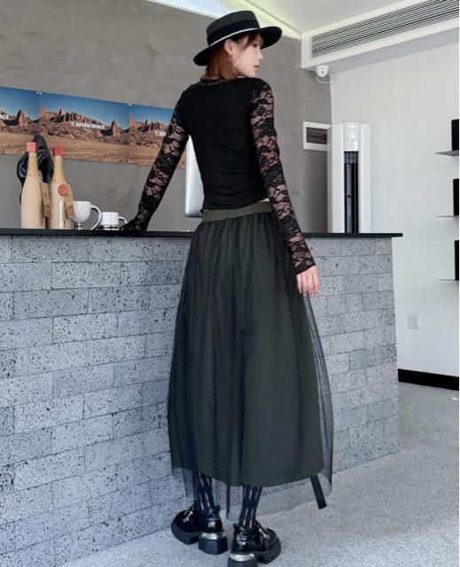 ワイドパンツ レース重ね ガウチョパンツ ウエストゴム カーキ 大きいサイズ < 女性ファッション ワイドパンツ レース重ね ガウチョパンツ ウエストゴム カーキ 大きいサイズ < 女性ファッションの