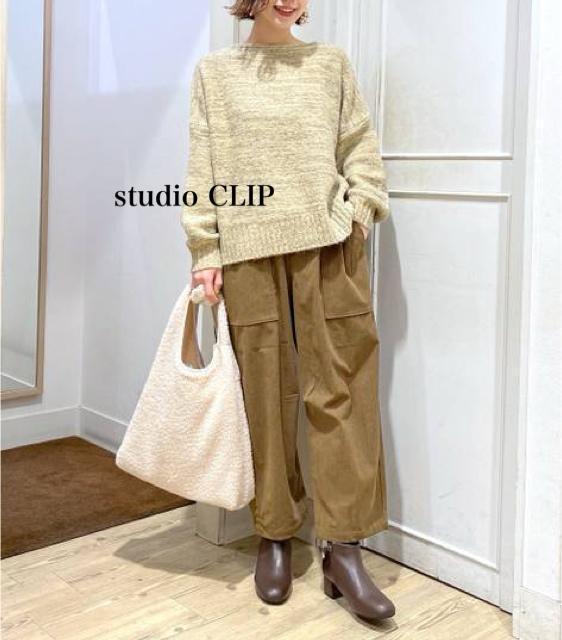 新品 studio CLIP★ミックスヤーントップス < 女性ファッション  新品 studio CLIP★ミックスヤーントップス  < 女性ファッションの