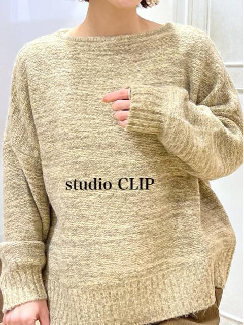 新品 studio CLIP★ミックスヤーントップス < 女性ファッション  新品 studio CLIP★ミックスヤーントップス < 女性ファッションの