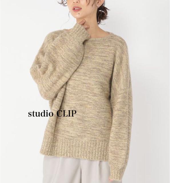 新品 studio CLIP★ミックスヤーントップス < 女性ファッション  新品 studio CLIP★ミックスヤーントップス < 女性ファッションの