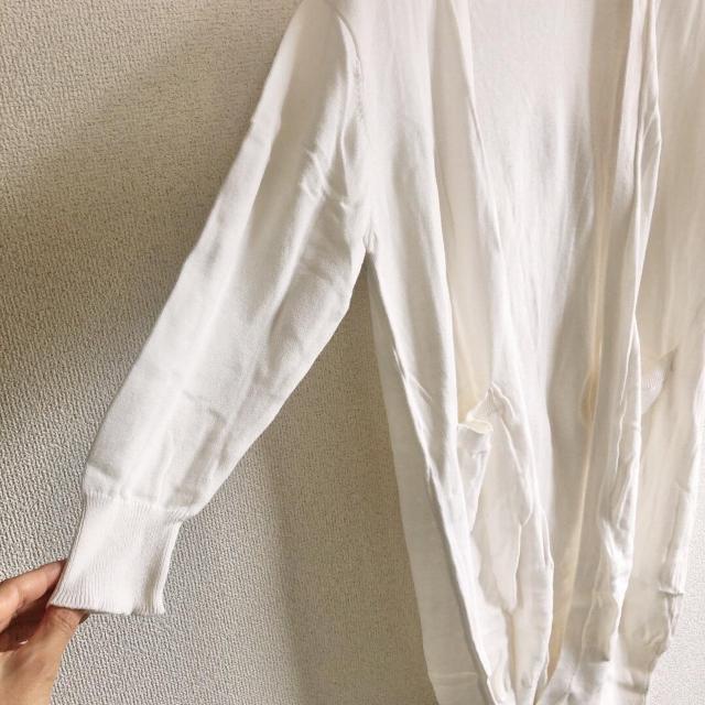 ◆LOWRYS FARM/ローリーズファーム◆定番長袖ロングカーディガン★ホワイトM*体型カバーにも♪ < ブランド  ◆LOWRYS FARM/ローリーズファーム◆定番長袖ロングカーディガン★ホワイトM*体型カバーにも♪ < ブランドの