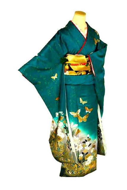 【最高級】新品同様 暈し染め 金彩 本金箔 金通し 観世水 蝶 杜若 百合 振袖 身丈166.5cm 裄丈65.5cm Y3345 < 女性ファッション  【最高級】新品同様 暈し染め 金彩 本金箔 金通し 観世水 蝶 杜若 百合 振袖 身丈166.5cm 裄丈65.5cm Y3345 < 女性ファッションの