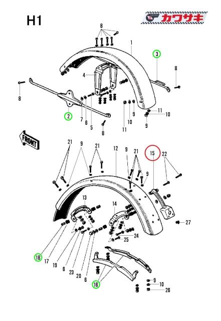 カワサキ マッハV H1 H1A H1C テールランプ・ステイ 絶版新品 < 自動車/バイク カワサキ マッハV H1 H1A H1C テールランプ・ステイ 絶版新品 < 自動車/バイク