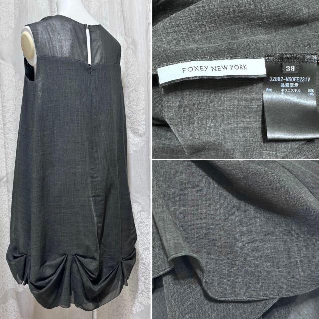 フォクシーFOXEY NEW YORK バルーンワンピース#38グレー < ブランド フォクシーFOXEY NEW YORK バルーンワンピース#38グレー < ブランドの