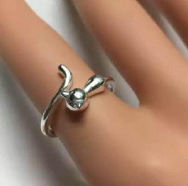 シルバー925 フリーサイズ 可愛いネコちゃん < 男性アクセサリー/時計  シルバー925 フリーサイズ 可愛いネコちゃん < 男性アクセサリー/時計の