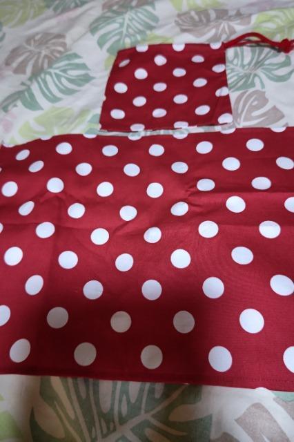 ★新品赤×白ドット柄給食巾着袋&ランチョンマット2点セット < キッズ/ベビー  ★新品赤×白ドット柄給食巾着袋&ランチョンマット2点セット  < キッズ/ベビーの