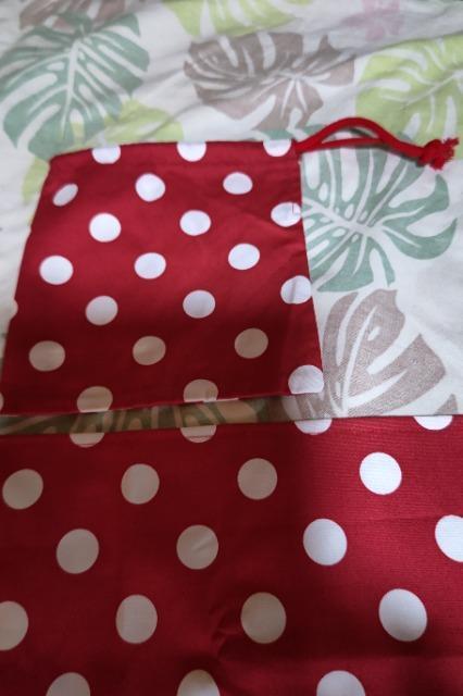 ★新品赤×白ドット柄給食巾着袋&ランチョンマット2点セット < キッズ/ベビー  ★新品赤×白ドット柄給食巾着袋&ランチョンマット2点セット < キッズ/ベビーの