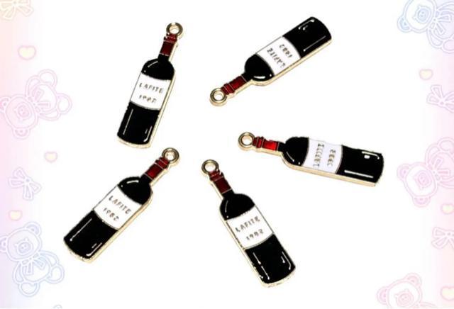 3189 ワインボトルのチャーム 5個入り 金属パーツ アクセサリーチャーム < ペット/手芸/園芸 3189 ワインボトルのチャーム 5個入り 金属パーツ アクセサリーチャーム < ペット/手芸/園芸の