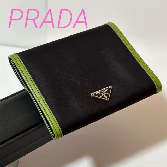 美品 PRADA プラダ テスートナイロン レザー リボン 三つ折り 財布 札入れ 小銭入れ カード入れ ブラック < ブランド 美品 PRADA プラダ テスートナイロン レザー リボン 三つ折り 財布 札入れ 小銭入れ カード入れ ブラック < ブランドの