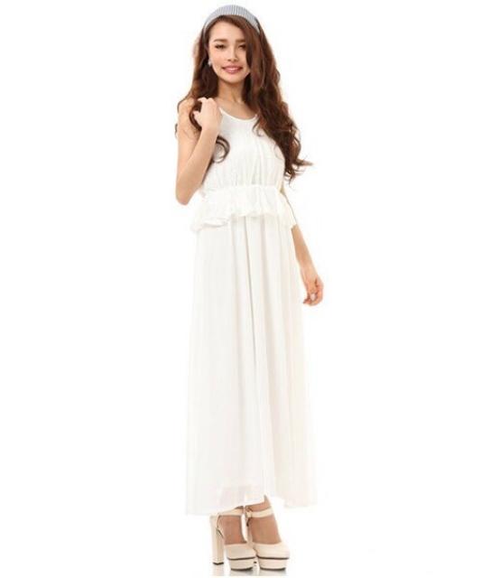 SALEセール●定価8,800円●LIP SERVICE●レースペプラムロングワンピース●白ホワイト < ブランド  SALEセール●定価8,800円●LIP SERVICE●レースペプラムロングワンピース●白ホワイト < ブランドの
