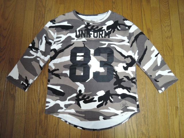 uniform experimen 7分丈 スウェット調 カットソー 2 カモ迷彩柄 フットボール ロンTシャツ SOPHNET. < ブランド  uniform experimen 7分丈 スウェット調 カットソー 2 カモ迷彩柄 フットボール ロンTシャツ SOPHNET.  < ブランドの