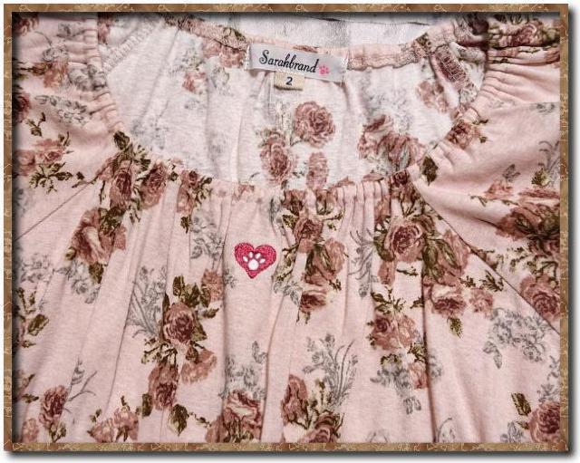 サラブランド レース&刺繍入りバラ柄カットソー ピンク < 女性ファッション  サラブランド レース&刺繍入りバラ柄カットソー ピンク < 女性ファッションの