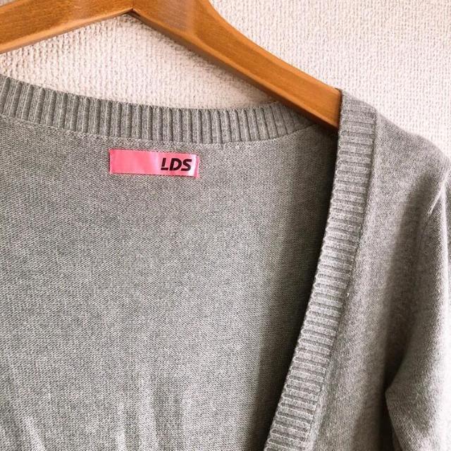 ◆LDS/エルディーエス◆ロング丈カーディガン★グレー*リボンのボタン♪美品 < ブランド  ◆LDS/エルディーエス◆ロング丈カーディガン★グレー*リボンのボタン♪美品 < ブランドの