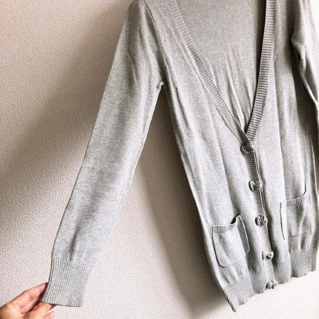 ◆LDS/エルディーエス◆ロング丈カーディガン★グレー*リボンのボタン♪美品 < ブランド  ◆LDS/エルディーエス◆ロング丈カーディガン★グレー*リボンのボタン♪美品 < ブランドの