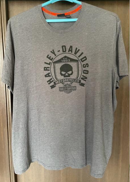 HARLEY-DAVIDSON ハーレー 半袖Tシャツ 5XL (男女兼用) ダークグレー ゆるダボ ビッグT MEXICO 製 < 男性ファッション  HARLEY-DAVIDSON ハーレー 半袖Tシャツ 5XL (男女兼用) ダークグレー ゆるダボ ビッグT MEXICO 製  < 男性ファッションの