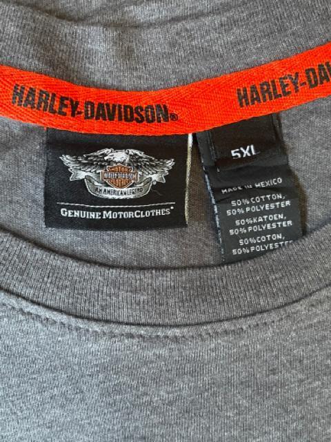 HARLEY-DAVIDSON ハーレー 半袖Tシャツ 5XL (男女兼用) ダークグレー ゆるダボ ビッグT MEXICO 製 < 男性ファッション  HARLEY-DAVIDSON ハーレー 半袖Tシャツ 5XL (男女兼用) ダークグレー ゆるダボ ビッグT MEXICO 製 < 男性ファッションの