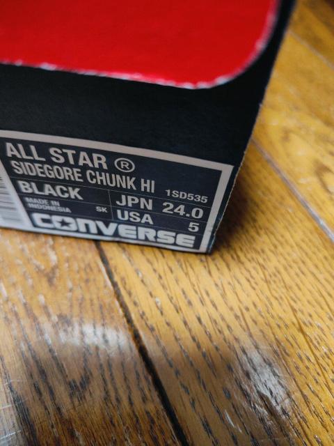 Ro[X  CONVERSE ALL STAR SIDEGORE CHUNK HI 24cm Xj[J[  uh 