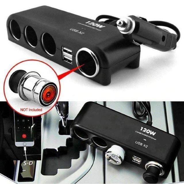 シガーソケット 4連+USB2ポート 分配器 充電器 シガーライター対応 6in1 120wトラック 24v12v対応 180 < 自動車/バイク シガーソケット 4連+USB2ポート 分配器 充電器 シガーライター対応 6in1 120wトラック 24v12v対応 180 < 自動車/バイク