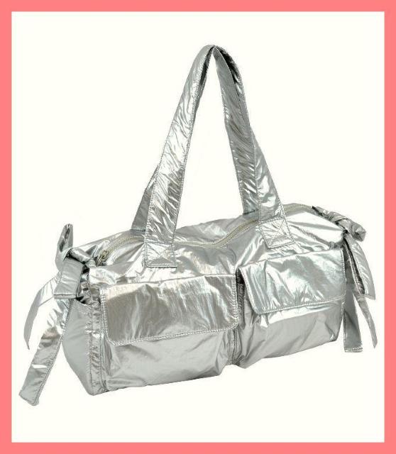 ☆今期新品☆定価3960円♪超軽量収納力◎!サイドリボンシルバーボストンバッグ☆ < 女性ファッション ☆今期新品☆定価3960円♪超軽量収納力◎!サイドリボンシルバーボストンバッグ☆ < 女性ファッションの