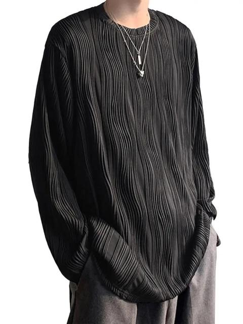 超お買い得1290円★メンズ   ロングスリーブTシャツ  ルーズフィット  軽量ポリエステル  リブ編み 日本サイズXL < 男性ファッション  超お買い得1290円★メンズ   ロングスリーブTシャツ  ルーズフィット  軽量ポリエステル  リブ編み 日本サイズXL  < 男性ファッションの